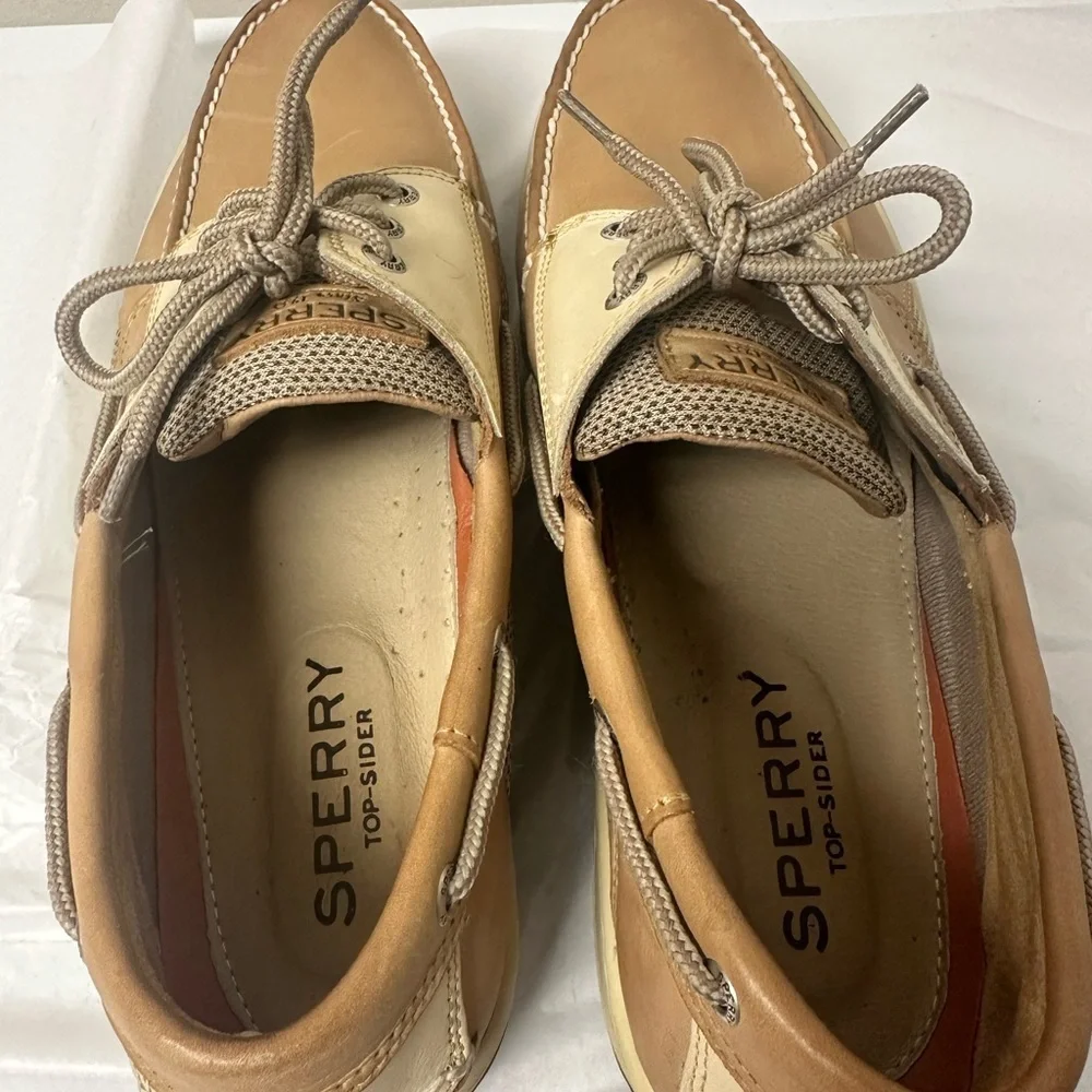 Sperry Top-Sider Billfish 3 Eye Boat Shoe Tan/Beige Men's size 13 Medium